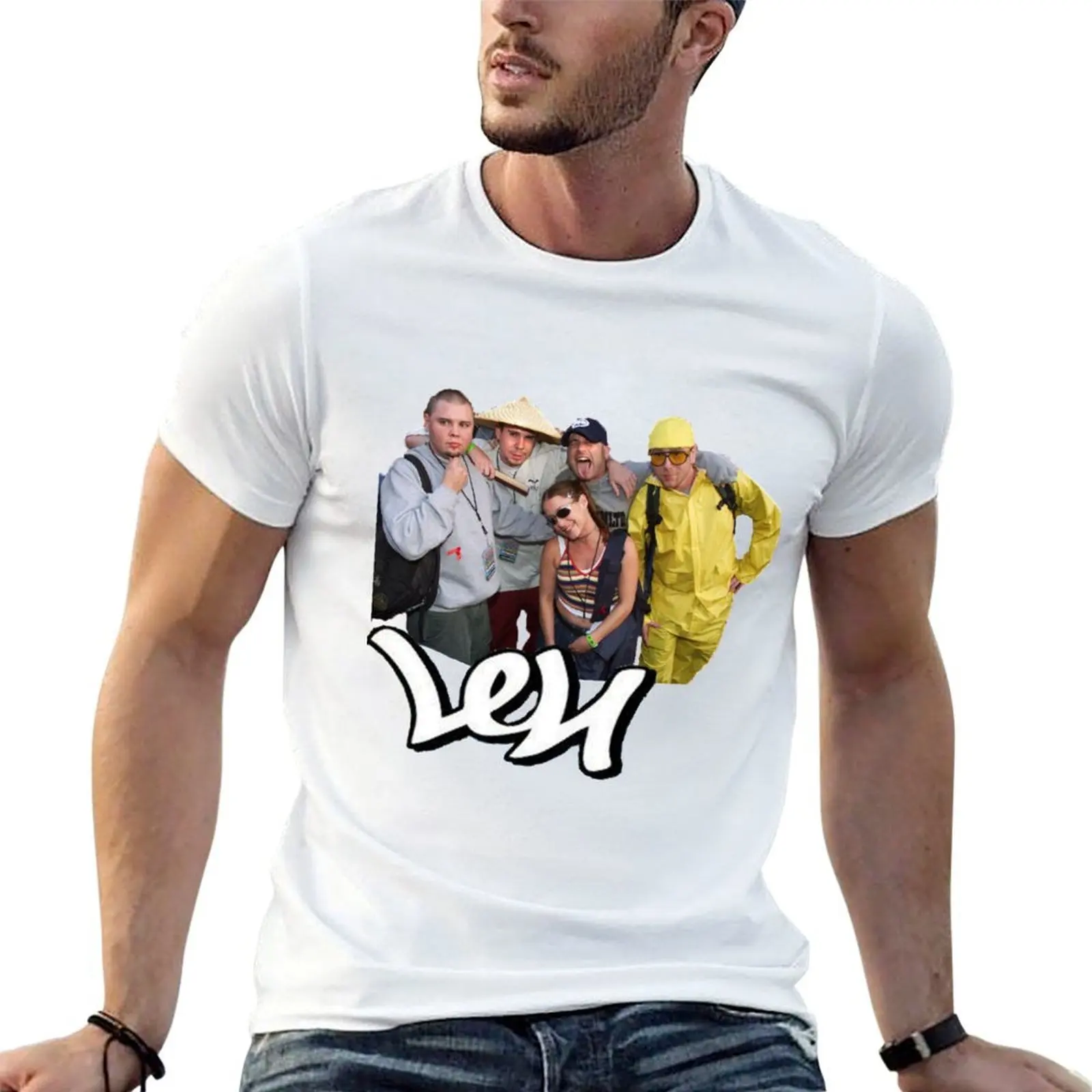 

Футболка LEN, мужская футболка из 100% хлопка, мужская футболка приталенного кроя