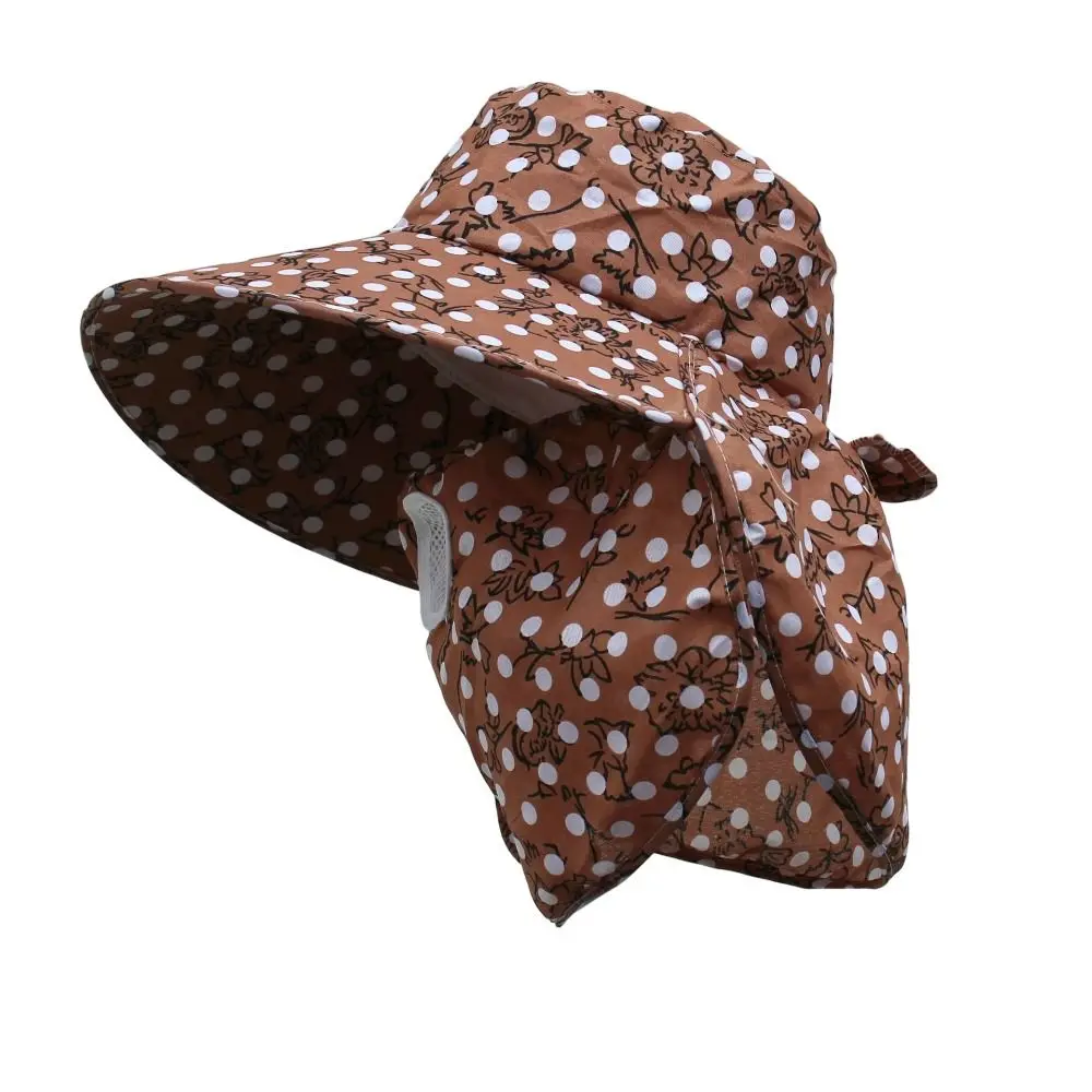 Fashion Wide Brim Face Mask Sun Hat Breathable UV Protection Fisherman's Hat Full Wrap Lightweight Bucket Hat Summer Outdoor
