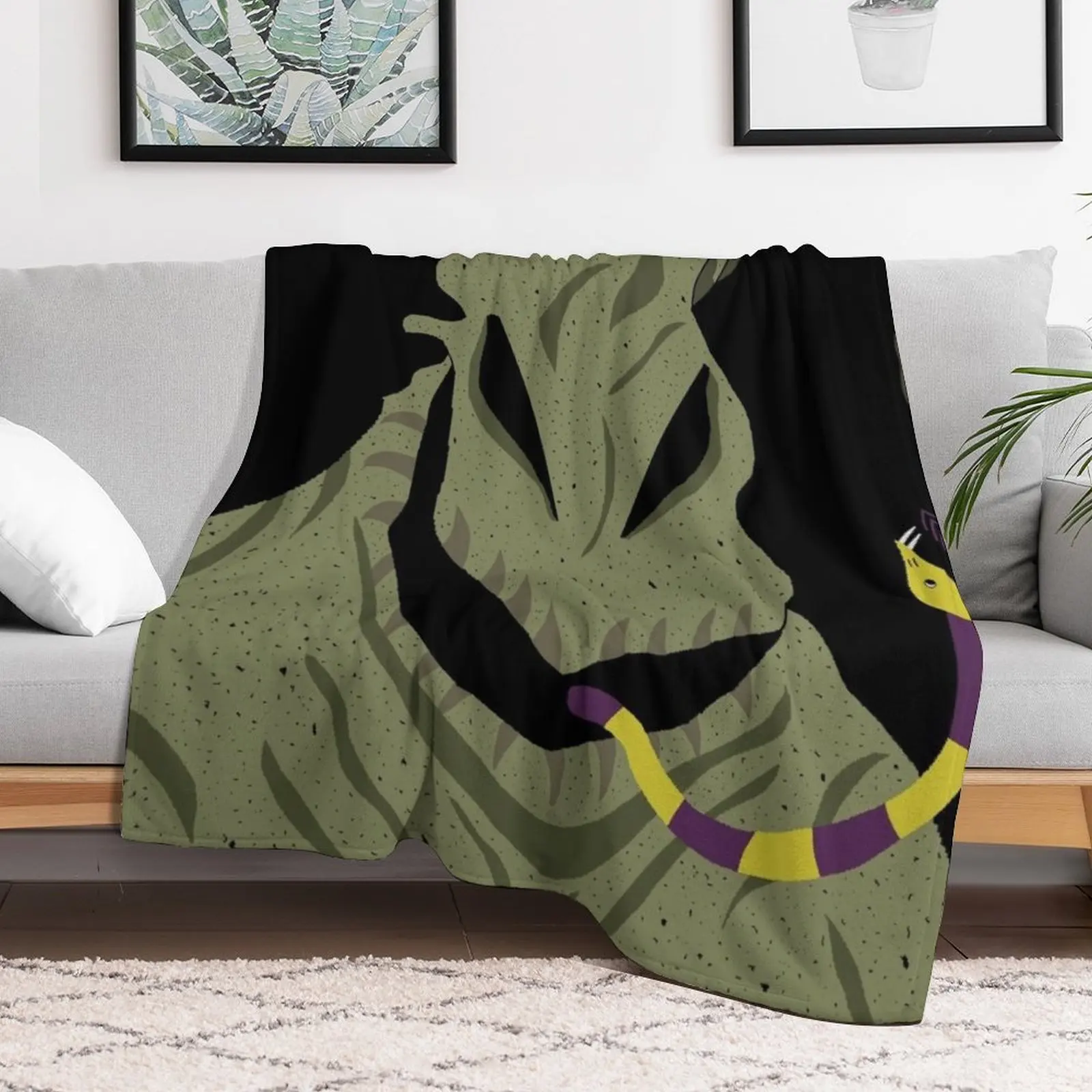 the nightmare before christmas oogie boogie eatin a spider (burlap color version) Throw Blanket Luxury Brand For Baby Blankets