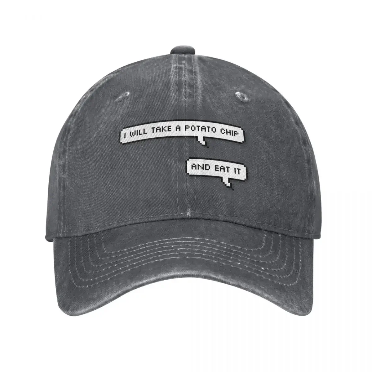 I Will Take A Potato Chip And Eat It - Pixel Speech Bubble Baseball Cap fashionable birthday Golf Military Cap Man Women's Men's