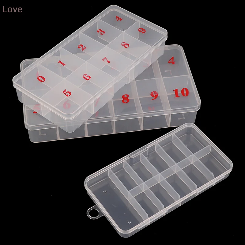 [L&P] 10/11Grids Nail Art Rhinestones Gem Accessories Empty Container Storage Case Box