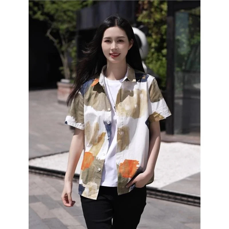 

Мужская футболка из чистого хлопка с коротким рукавом, модная, свободного кроя, с принтом, повседневная, для туризма, тонкая, на зимний сезон