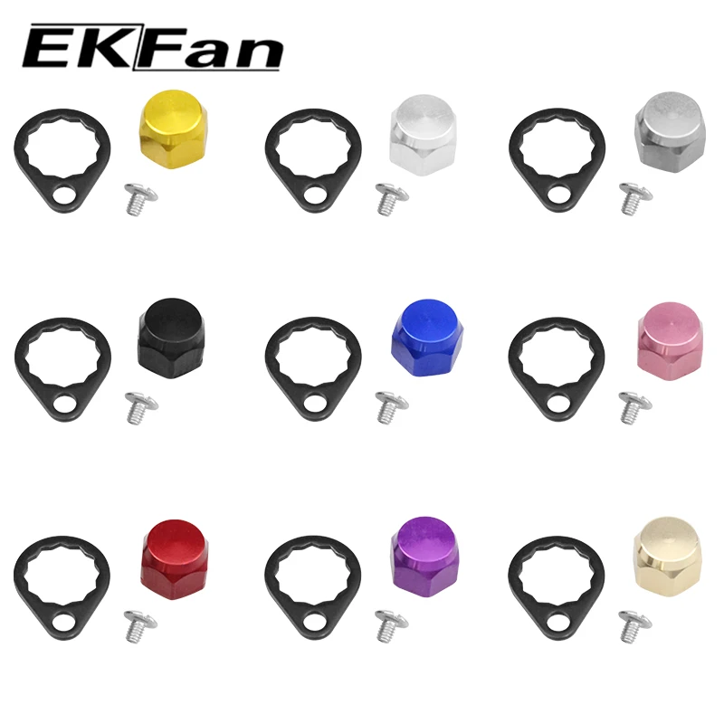 EKFan: Крепежные элементы для рукоятки рыболовной катушки (гайка, фиксирующая пластина, винт) для DAI/SHI, лево- и правосторонние катушки BC, инструменты для самостоятельной сборки
