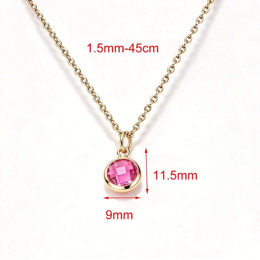 Fnixtar 10pcs Birthstone Necklace 12 Monthly Colorful Rhinestone Necklaces Jewelry Gift Birthday Family Lover Friends