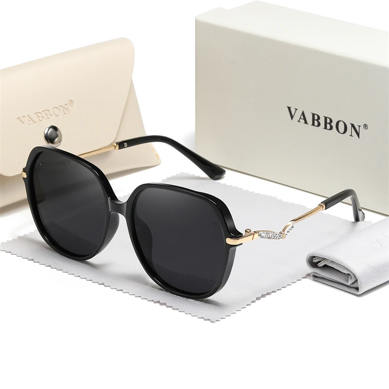 Женские очки Vabbon по рецепту, новые модные очки для близорукости, инкрустированные бриллиантами, большая оправа для похудения, анти-устало, плоские зеркальные очки, фотохромные очки 2216