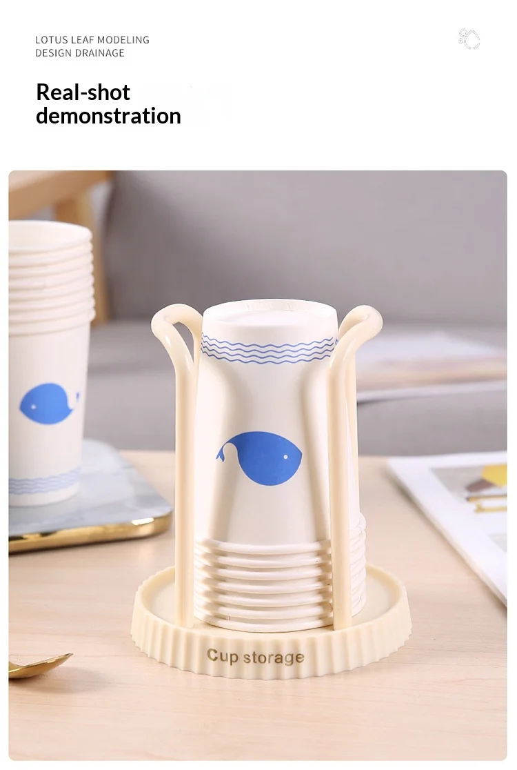 Japanischer Papierbecherhalter, Einweg-Becherhalter, Multifunktionaler Becher-Aufbewahrungsständer für Haushalt, Kaffee- und Teetassenhalter – Detail 10