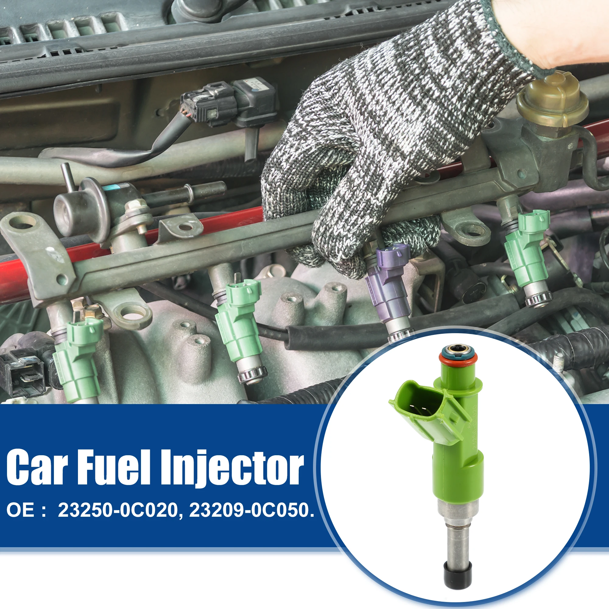 

UXCELL 4 шт. 23209-0C050 Форсунка топливной форсунки для Toyota Hilux Vigo 2TRFE Land Cruiser