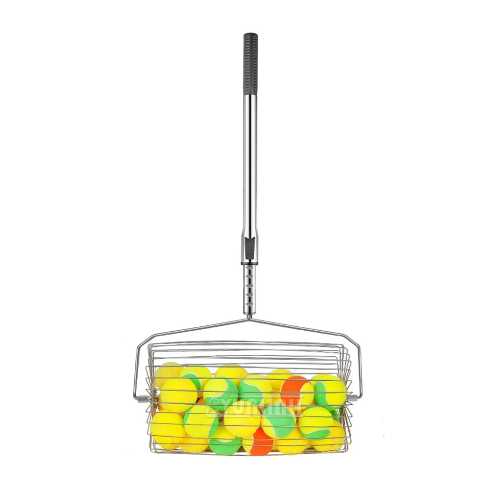 Roller Tennis Ball Collector Stainless steel Adjustable Tennis ball picker Tennis ball collecting roller