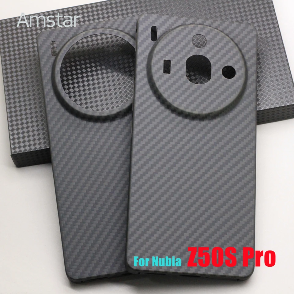 

Защитный чехол Amstar из настоящего углеродного волокна для Nubia Z50S Pro, Ультратонкий чехол с защитой от падения из арамидного волокна, чехлы для телефонов Nubia Z50S Pro