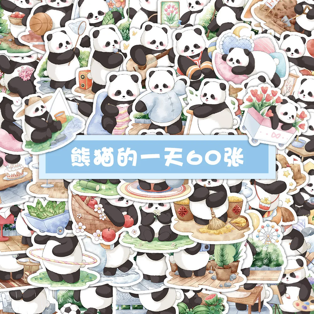 

10/53PCS Kawaii Panda Stickers Cute Cartoon Animal Graffiti Sticker Laptop Phone Guitar Bike Skateboard Decals Gift Kids Toy