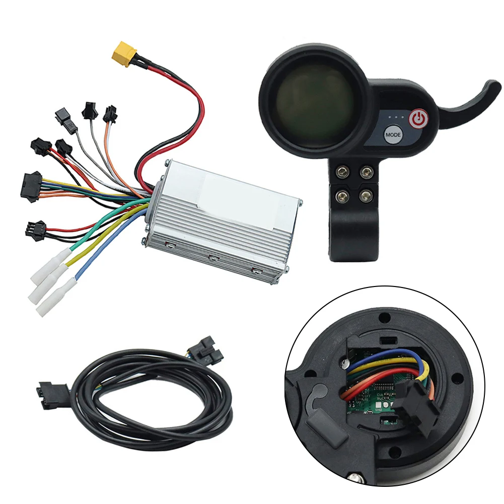 36V 48V 52V 60V electric scooter controller with integrated display brushless motor support up to 1000W power hill climbing