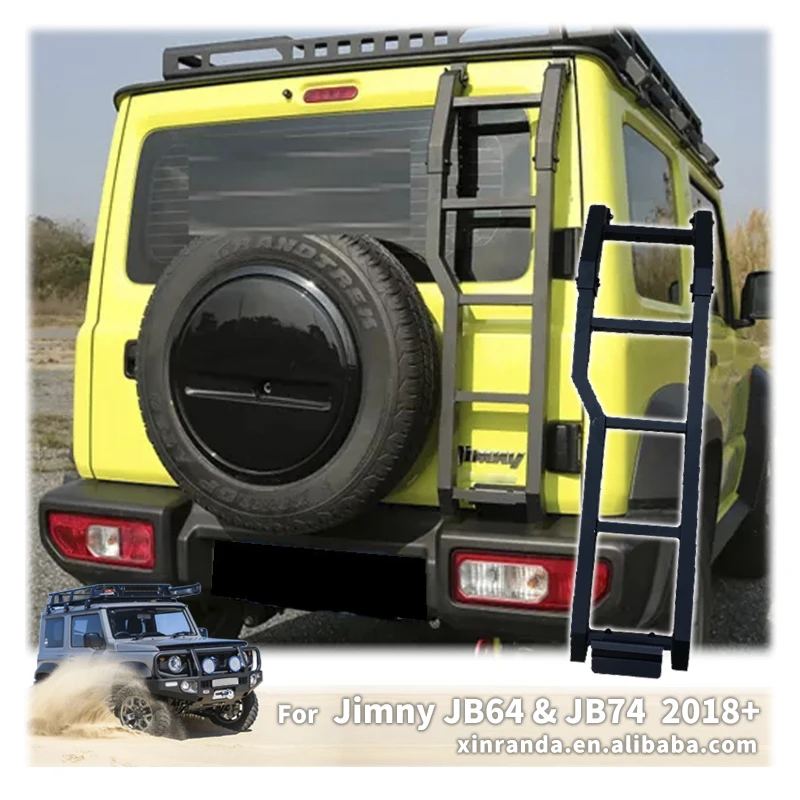 Escada traseira do carro para Suzuki JIMNY, cremalheira da porta da cauda, peça de alumínio, JB64, JB74, JC74, XL, JIMNY, 2019, 2020, 2021, 2022, 2023, 2024