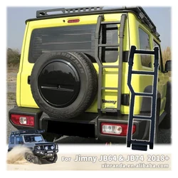 Car Rear Ladder Tail Door climb Rack Ladder For Suzuki JIMNY JB64 JB74 JC74 XL JIMNY 2019 2020 2021 2022 2023 2024 Aluminum Part