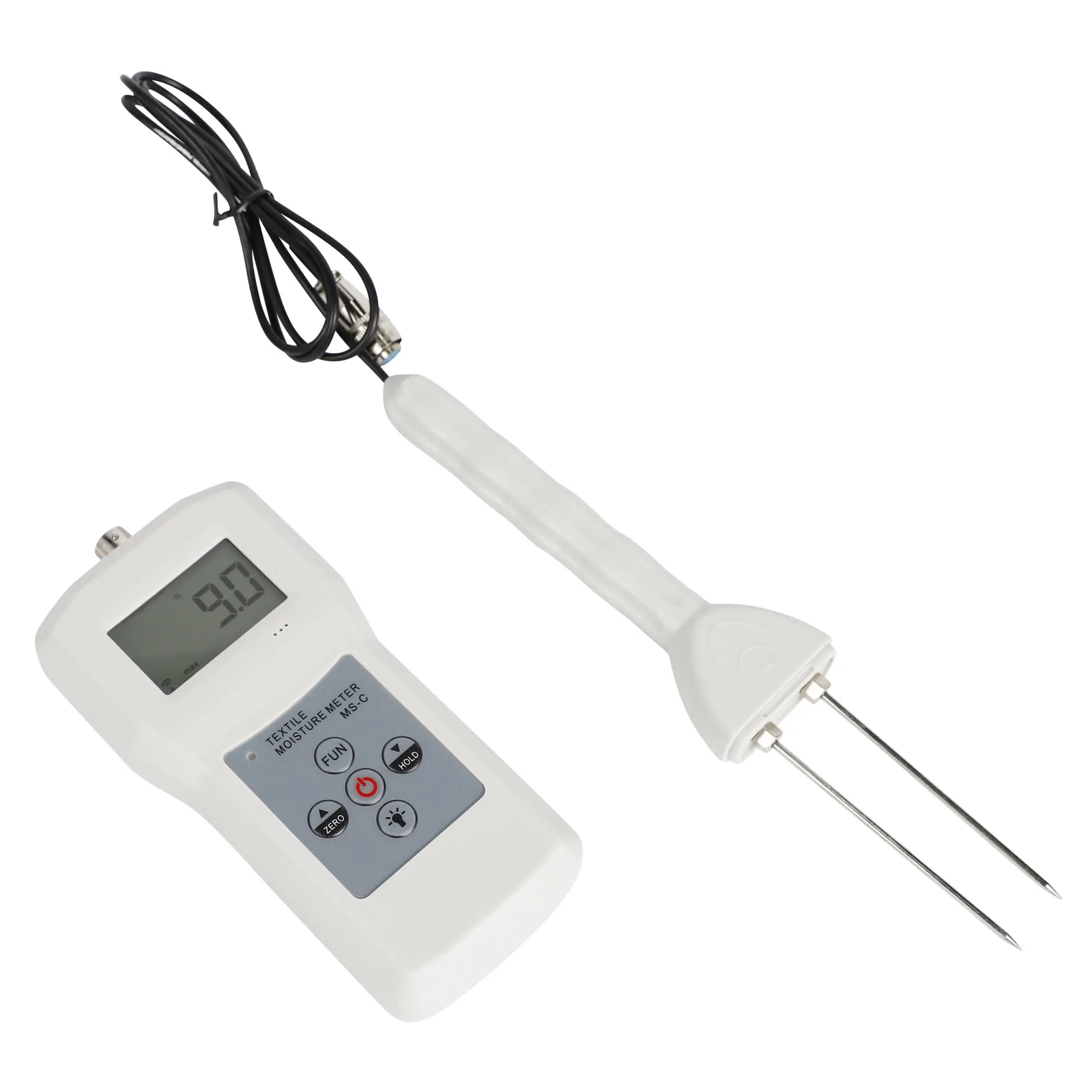 

MS-C Portable Textile Moisture Meter digital cheese,garment,wool Moisture analyzer hygrometer 4-90%