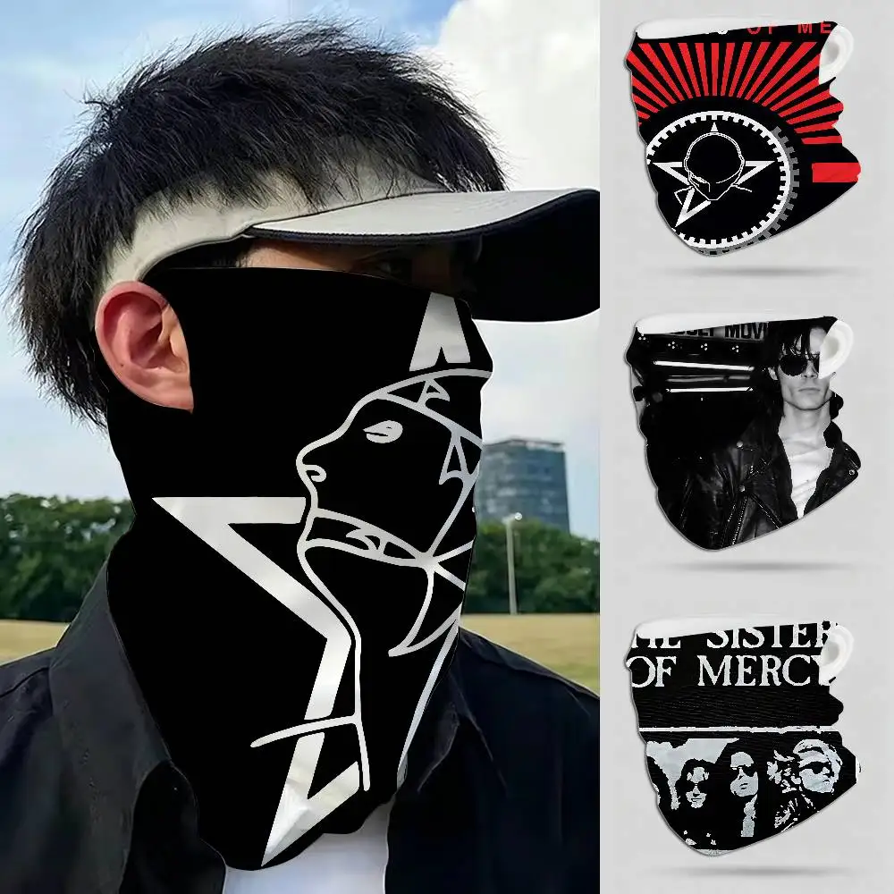 T-The-Sisters-Of-Mercy Dark-Post-Punk UV protection face mask lightweight tube scarf for outdoor riding mountaineering camping