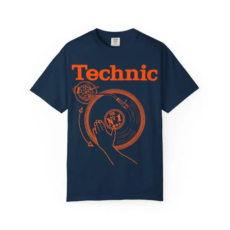 Technic Turntable T-Shirt | DJ Vinyl Record Graphic