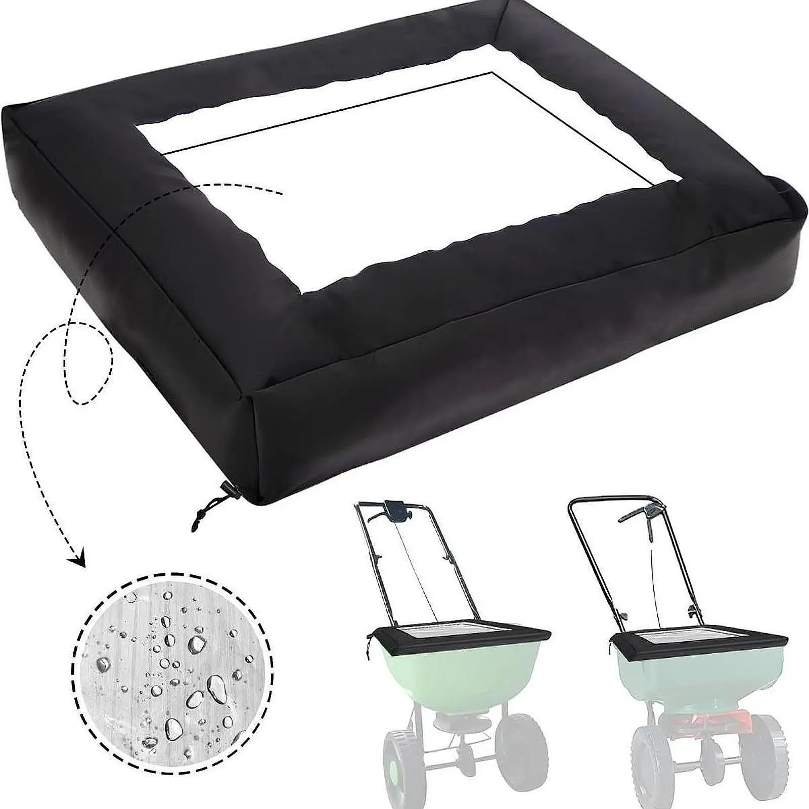 Broadcast Spreader Cover PVC Oxford Weather Protection Garden Fertilizer Dispenser Shield for Lawn Planter Tool