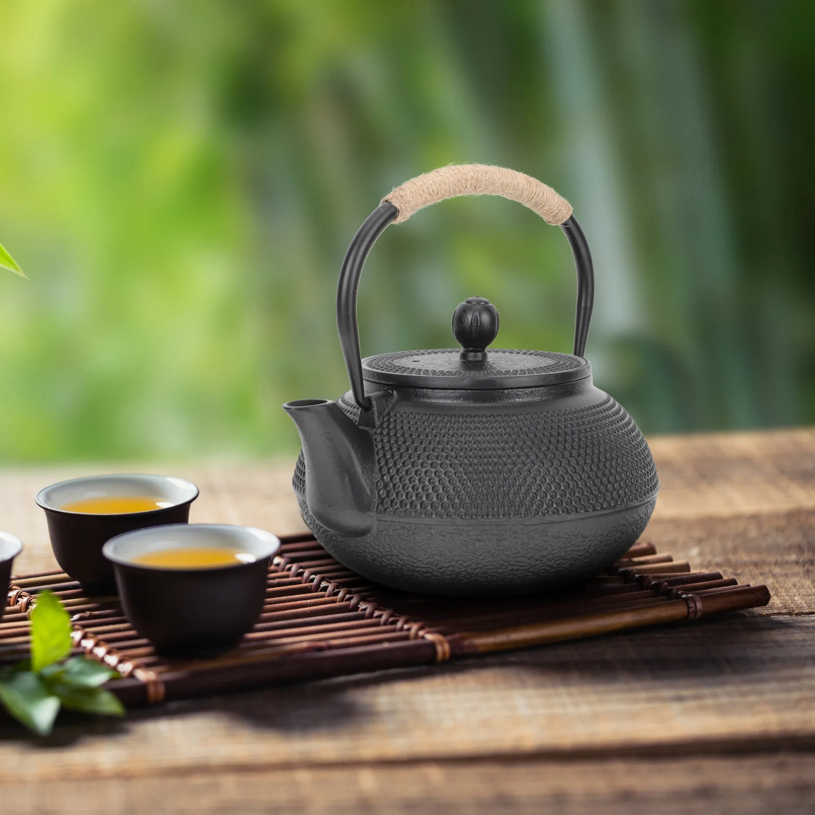 

Cast Iron Teapot Thermal Insulation Desktop Kettle Metal Japanese Style Easy Clean Family Use Filter Infuser Handle