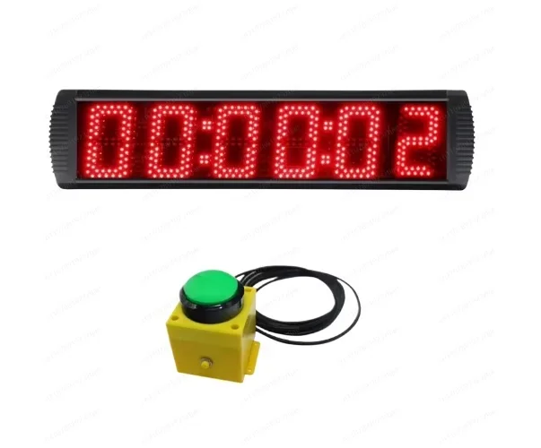 JM  Aluminum Digital Large LED Wall Alarm Clock, Timing Chain, Big Countdown Timer, Stopwatch, Marathon Clock, 5
