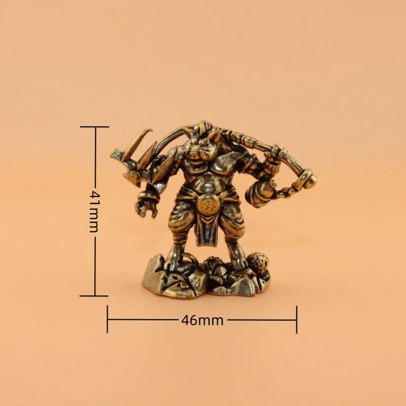 Pure Brass Tianpeng Marshal Zhu Bajie Zhu Ganghyena Model Home Office Desktop Small Ornament