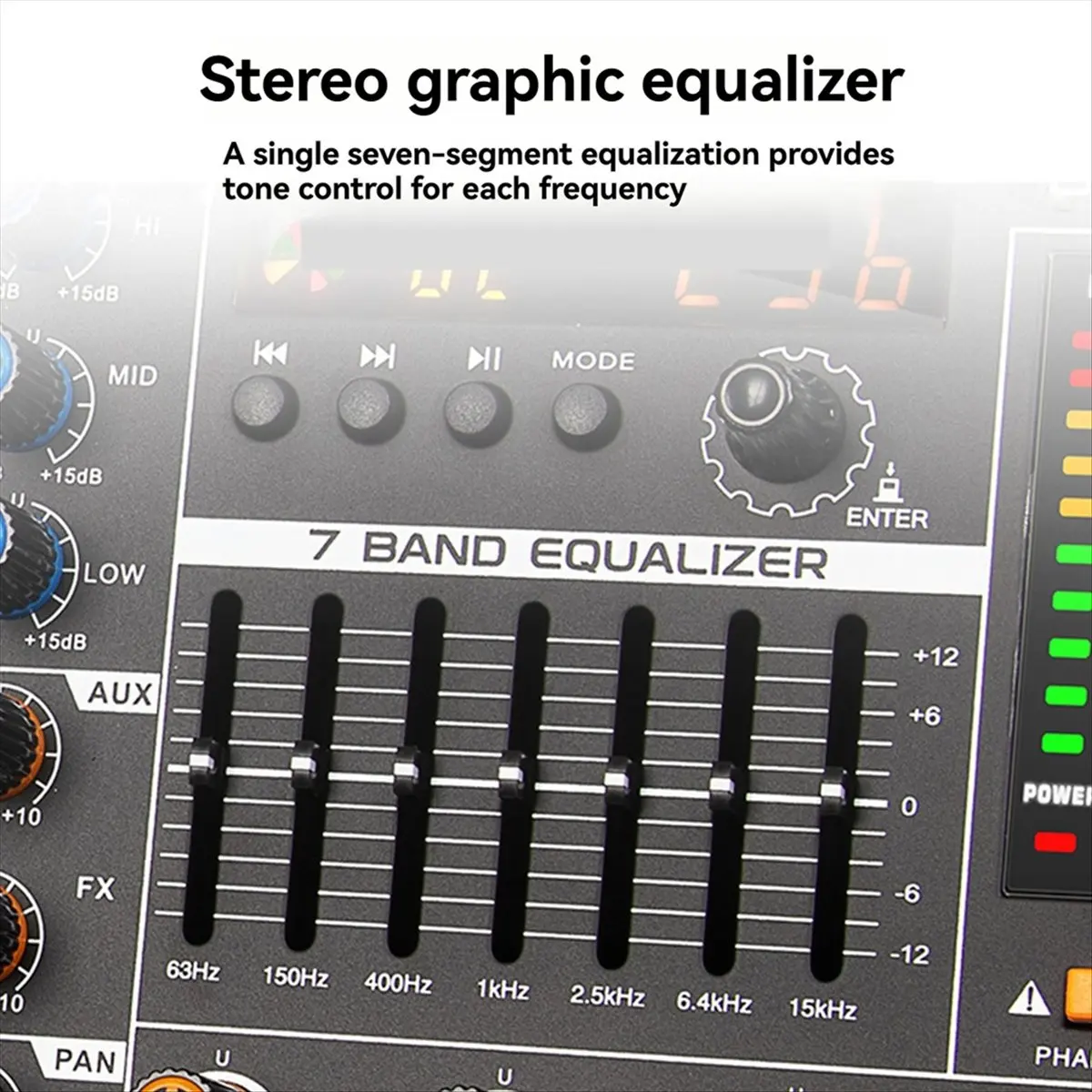 nicenew Professional Audio Mixer GAX-PA6 Channel Sound Board Console Mixing Desk System Interface Built-in 256 Reverb Effect