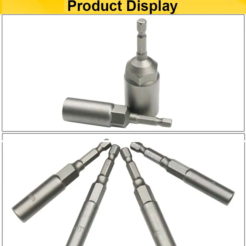 6mm-19mm Deepen Inner Hexagon Sleeve Electric Drill Sleeve Pneumatic Socket Head for Nut Wrench Hand Tools Electric Screwdriver