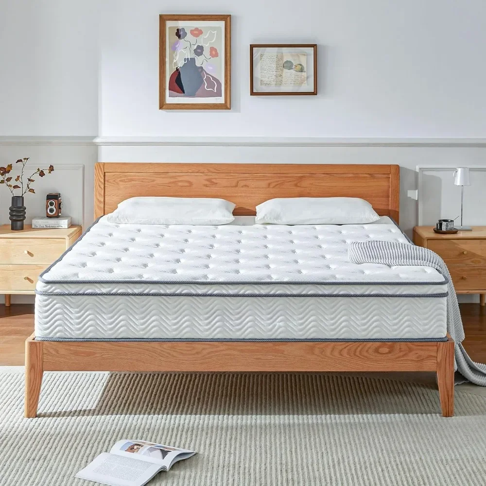 

q Mattress, Full with Pocket Spring and Memory Foam, 12 Inch Mattress