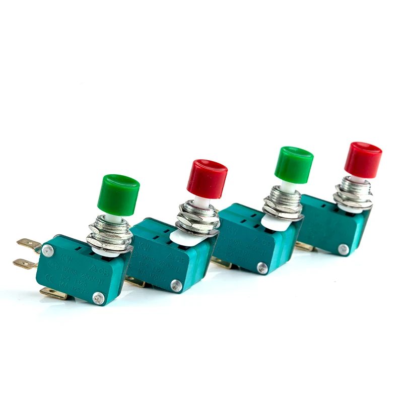 Red/green hat DS438-448 since the reset button at micro switch opening 12 mm Feet 4.8/6.3 mm wide Single/double