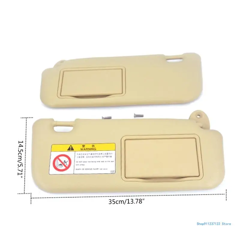 Parasol de repuesto para coche, Panel de visera delantera izquierda/derecha con espejo de maquillaje