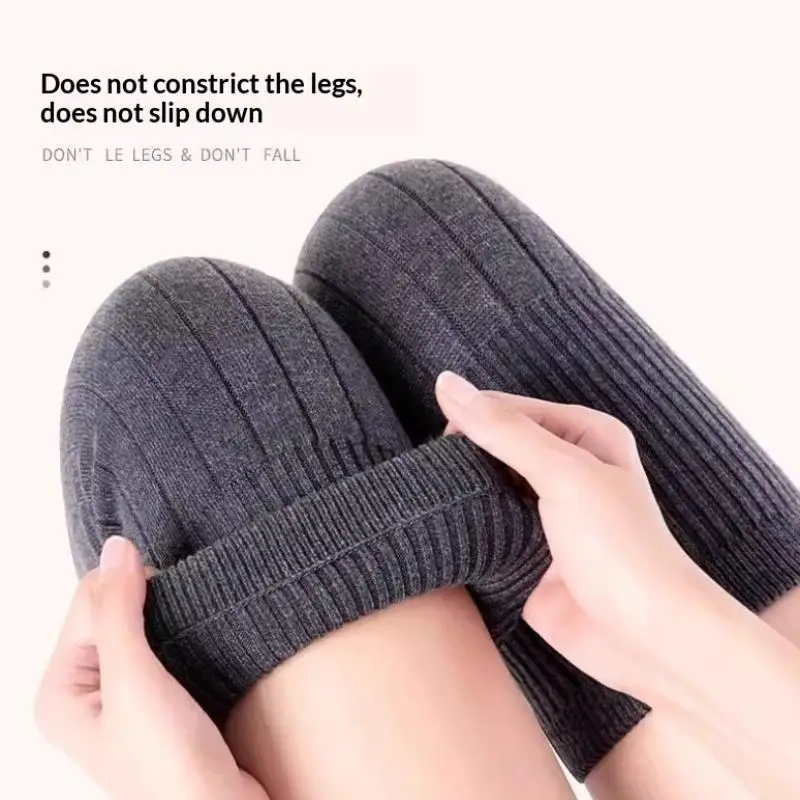 (BF06)1Pair Thick Warm Kneepad Leg Guard Cashmere Knee Protector Windproof Coldproof Leg Warmer Women Men KneeCap Leg Sleeves