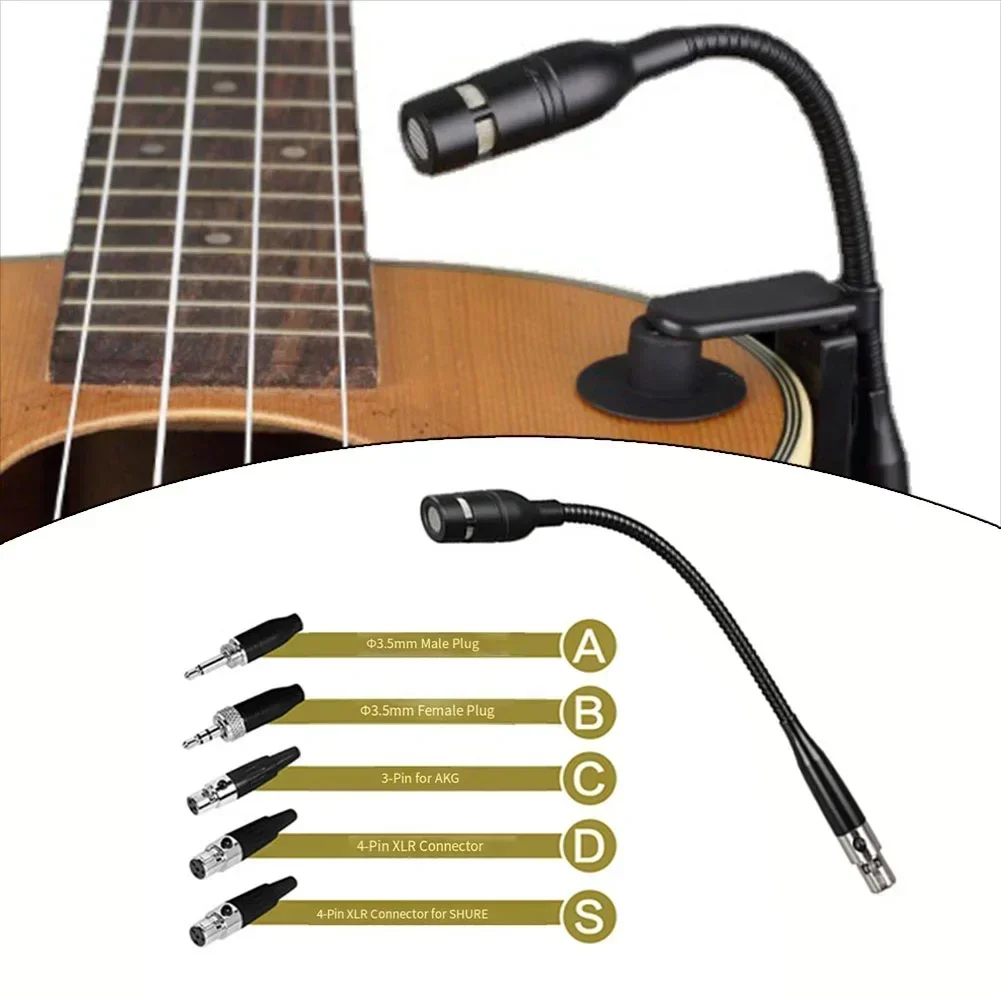 3pin For 4pin For Shure Microphone For Acoustic Guitar Playing Mic Portable Musical Instrument Microphone