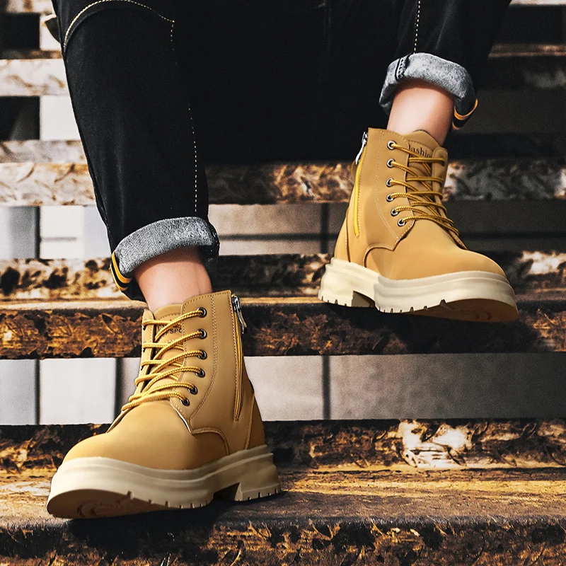 

Dress Shoes Man Original Man Sneakers Deals Work & Safety Shoes Mens Shoe Men Motorcycle Boot Original Leather Boots for Men
