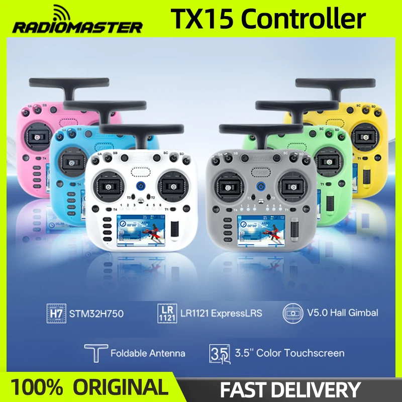 Auf Lager: Radiomaster TX15 Funkfernsteuerung ELRS 2.4G 16-Kanal Sender mit 3,5 Zoll IPS Touchscreen V5.0 Hall Gimbals für RC FPV Drohnen