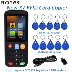 RFID smart chip reader NFC card copy writer IC ID clone X7 copier key tag duplicator all frequency NFC keyfob programmer decoder