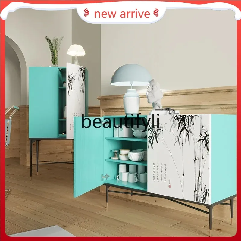 

D2520 Medieval retro chest cabinet, living room storage cabinet, multi-functional locker, household solid wood tall cabinet