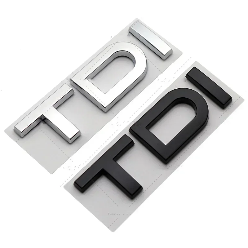 3D ABS TDI Logo Rear Trunk Boot Emblem Badge Sticker Decals for Audi A3 A4 A5 A6 A7 A8 Q2 Q3 Q5 Q7 Q8 Car Styling Accessories