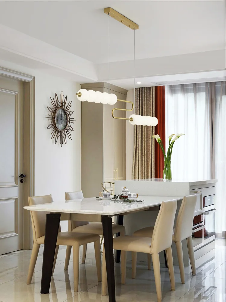 Copper Pearl Chandelier Noridc Ceiling Pendant Light Creative Simple Light Living Room Lights
