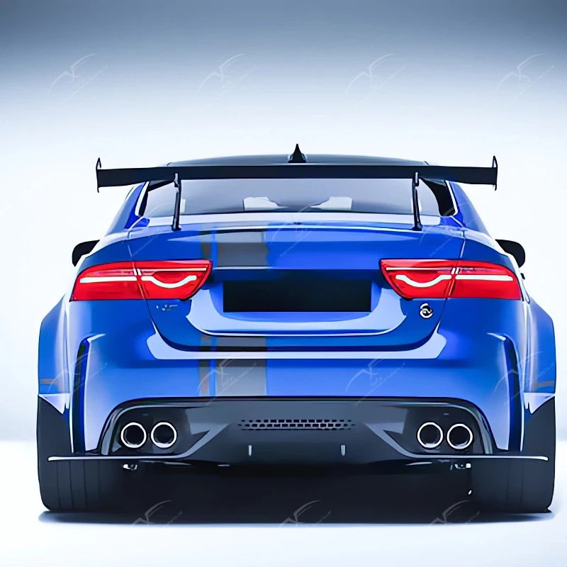 XE Project 8 Rear Spoiler - Carbon Fiber, Black, Fiberglass Bodykit Upgrade, Exterior Decoration