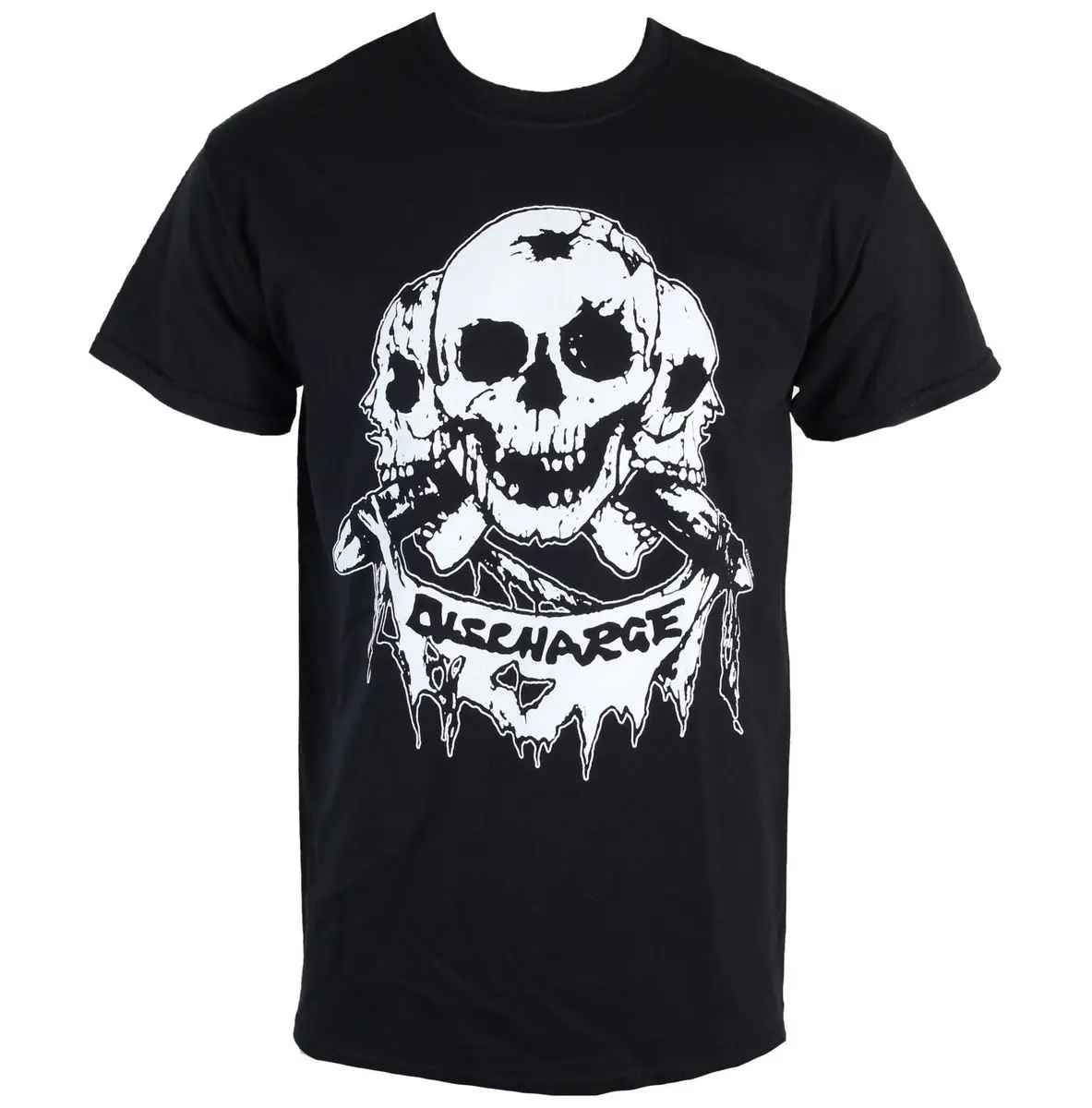 Fit Discharge Graphic Cotton Band T-shirt Unisex Summer Short Sleeve Fashion Brand Tee Luxury Casual Vintage Tees