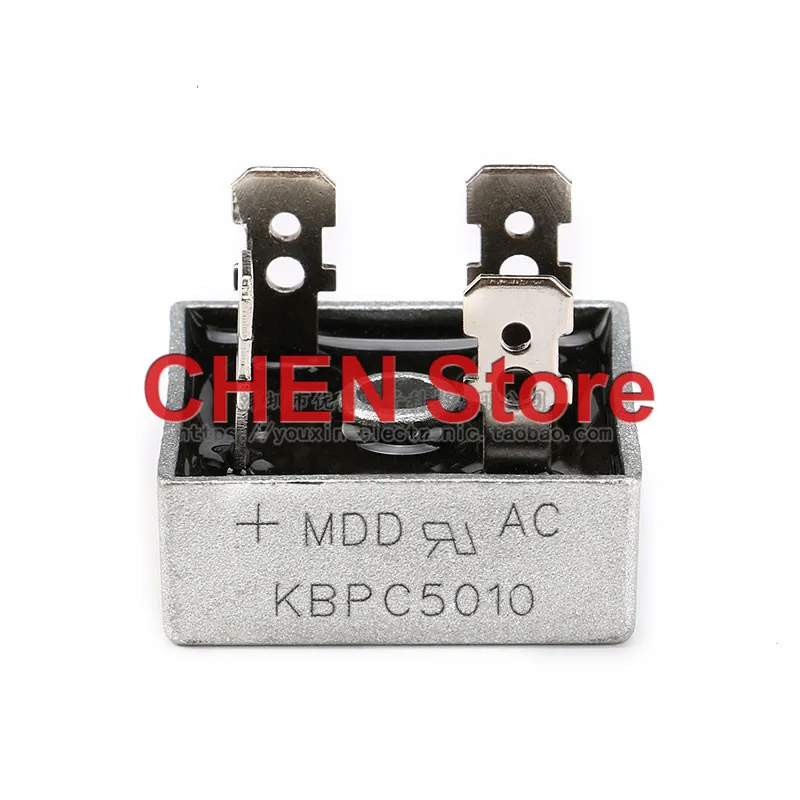 10pcs KBPC5010 50A/1000V square bridge rectifier bridge stack silicon bridge rectifier