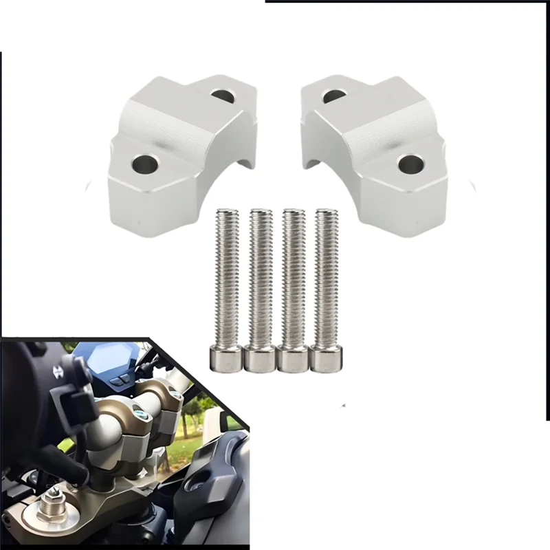 

Зажим для подъема руля для XSR900 XSR-900 XSR-900 2016-2024, аксессуар для мотоцикла, адаптер для удлинения руля, серебристый