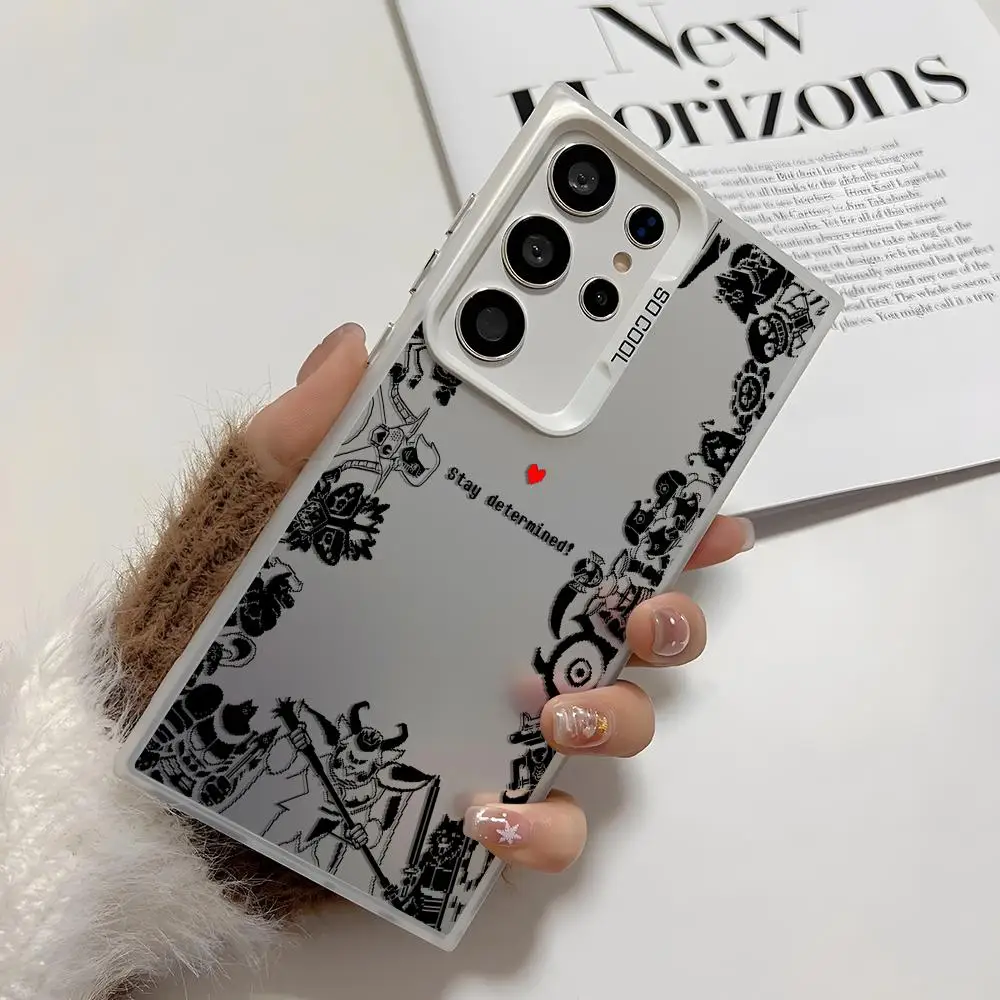 U-Undertales لعبة لطيف قضية الهاتف لسامسونج غالاكسي S25 حافة S24 S23 S22 S21 S20 الترا فوندا سيليكون غطاء فضي