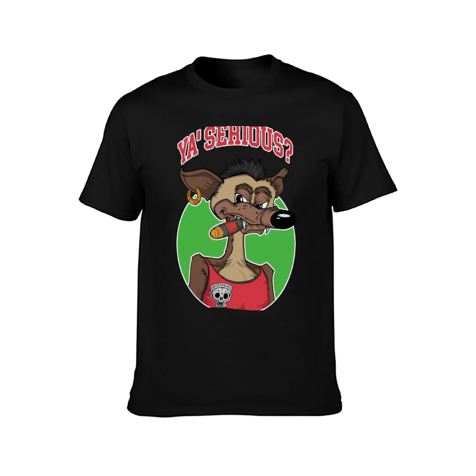 Ya' Serious – Sneaky Coyote Cartoon in Degen Style T-Shirt Fashion Simple Casual Tee Shirt T-Shirt