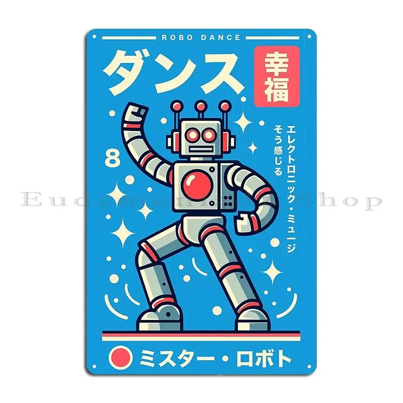 Electronic Music Robot Dance Japan Design V Nie Metal Plaque Poster Club Wall Decor Wall Decor Designing Tin Sign Poster - view 2