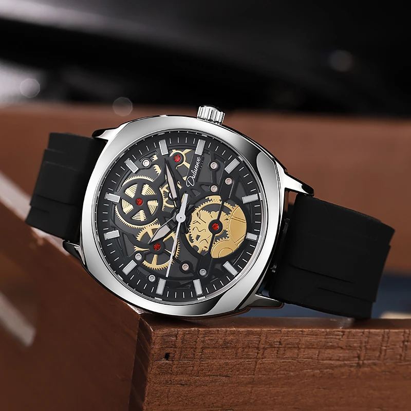 Durenwei Men's 2025 New Quartz Watch, Trendy and Cool Mechanical Style, Men's Watch Clock, High-End Men's Watch