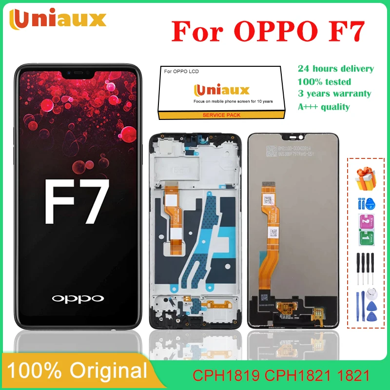 

6.23'' Original For Oppo F7 LCD CPH1819 Display Touch Screen Digitizer Assembly Replacement For Oppo A3 Lcd Display PADM00