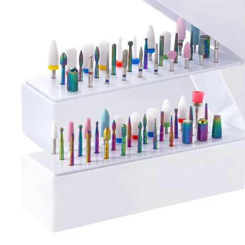 Imagen 2 del producto 30 Uds. Brocas para uñas, removedor de carburo Efile de cutícula de diamante de cerámica para salón en casa, herramientas de manicura y pedicura de Gel acrílico