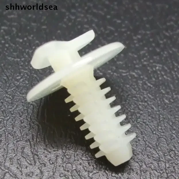 shhworldsea Door Panel Clip White Nylon Retainer for Fiat 7570122 Automotive Plastic Clip Auto Fastener Overall Length 21.5mm