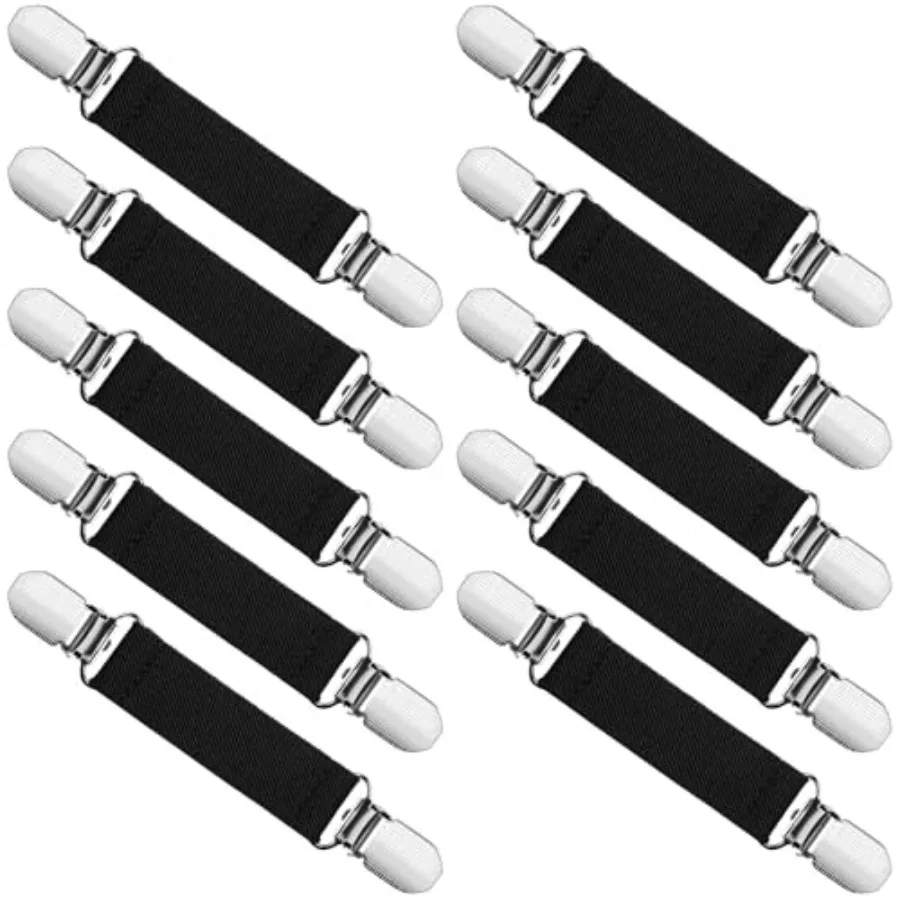 

YGAOHF 10 шт. зажимы для варежек из нержавеющей стали, регулируемые зимние эластичные зажимы для перчаток и шапок для малышей, для модной одежды