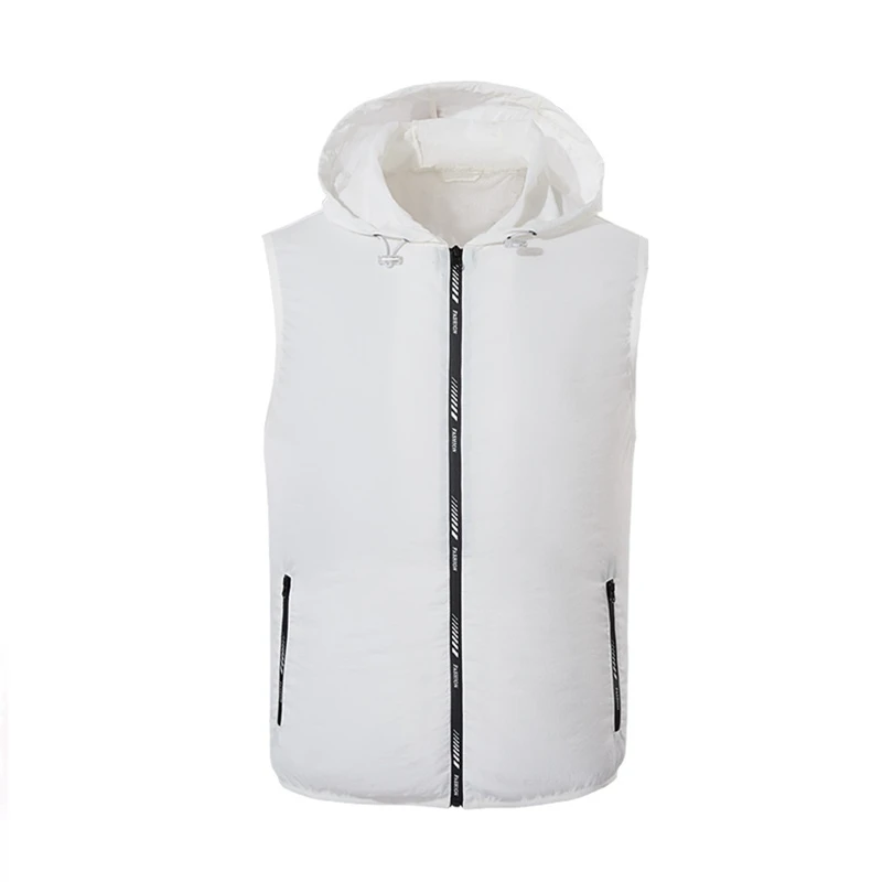 Heren Zomer Vest Heren Hoodie Jas Vest Mode Paar Mouwloos Vest Casual Capuchon Jack Voor Heren